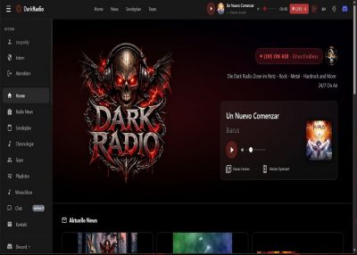 Webseite im neuen Design