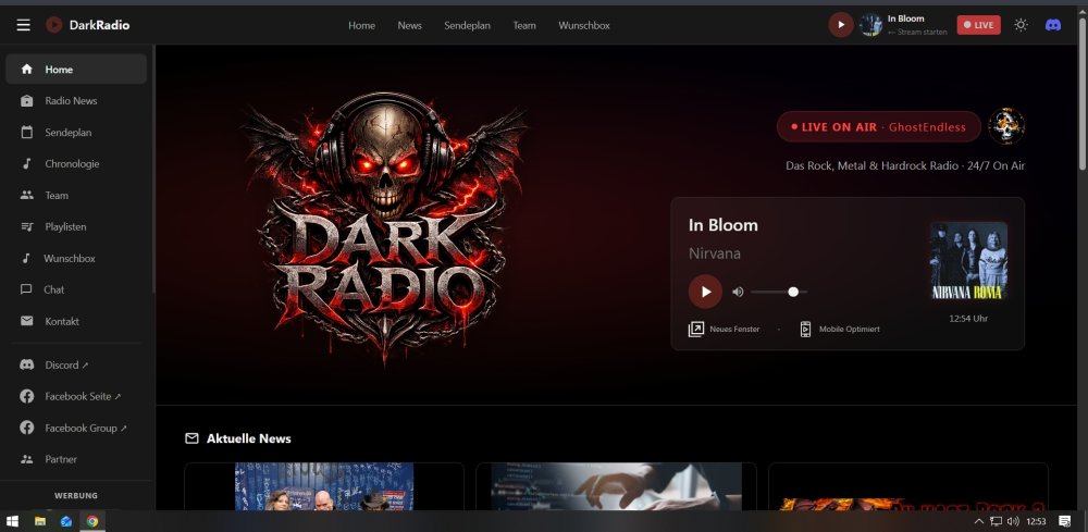 Webseite im neuen Design